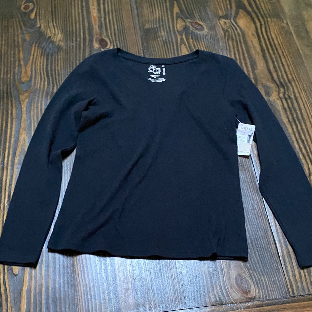 Fashion Bug Y2K Vintage Black Long Sleeve Tee - medium